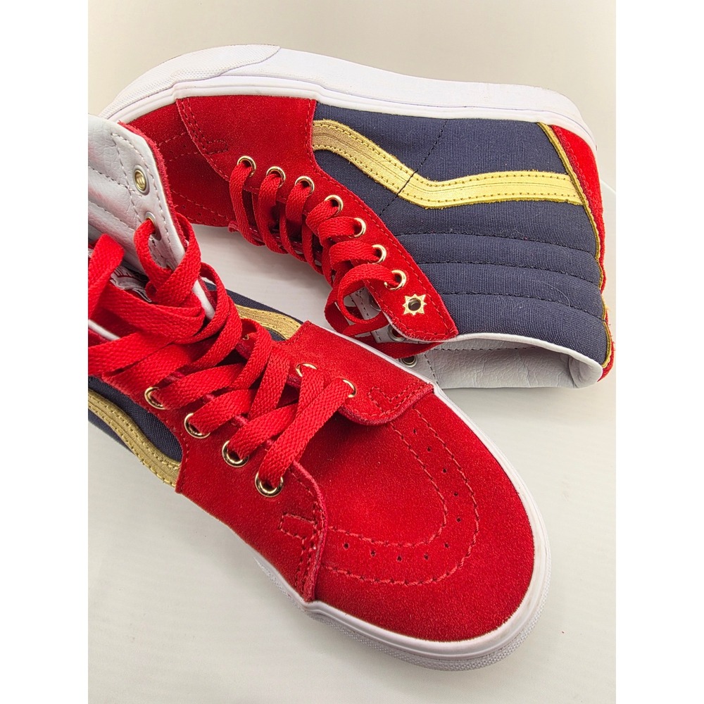 Vans Sk8-Hi Captain Marvel Limited Edition Skate Sneakers Womens 7 / Mens 5.5